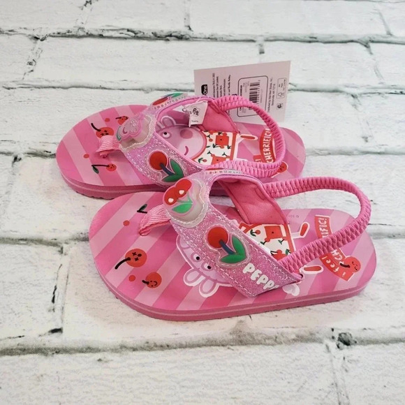 Peppa Pig Flip Flops. Summer Girls Baby Shoes. - Picture 7 of 10